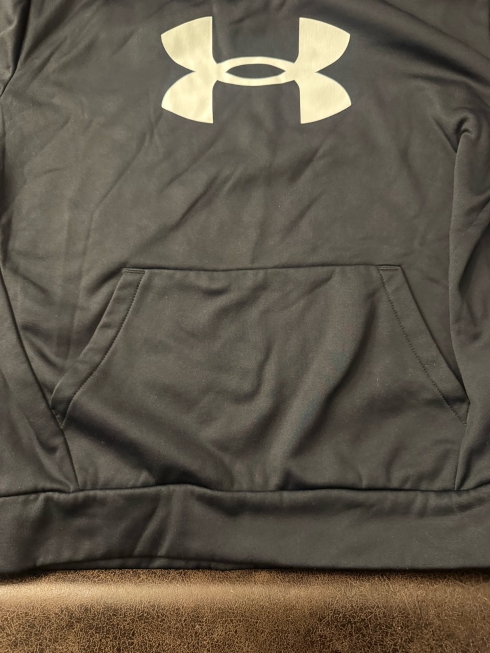 Under Armour Black Hoodie with White UA Emblem Size Small - Picture 2 of 6